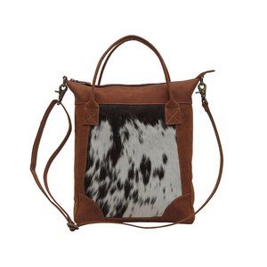 Southwest Leather Cowhide Crossbody Bag-Hair On Leather Shoulder Bag-Handbag